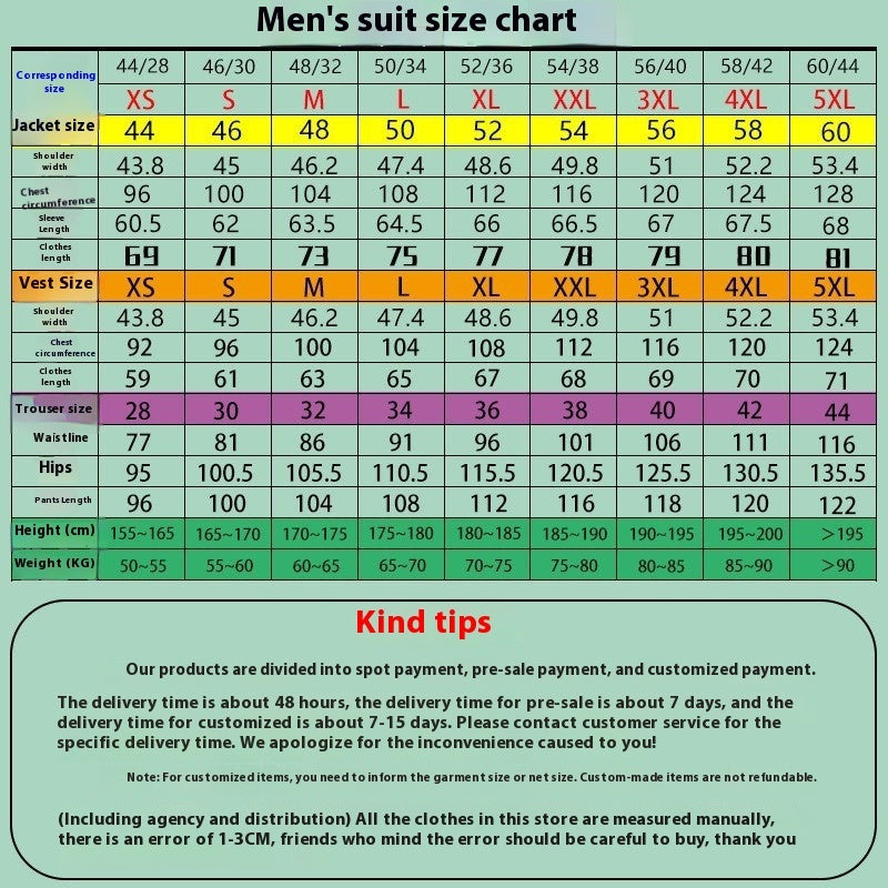 Business Casual Men's Three-piece Suit Suit