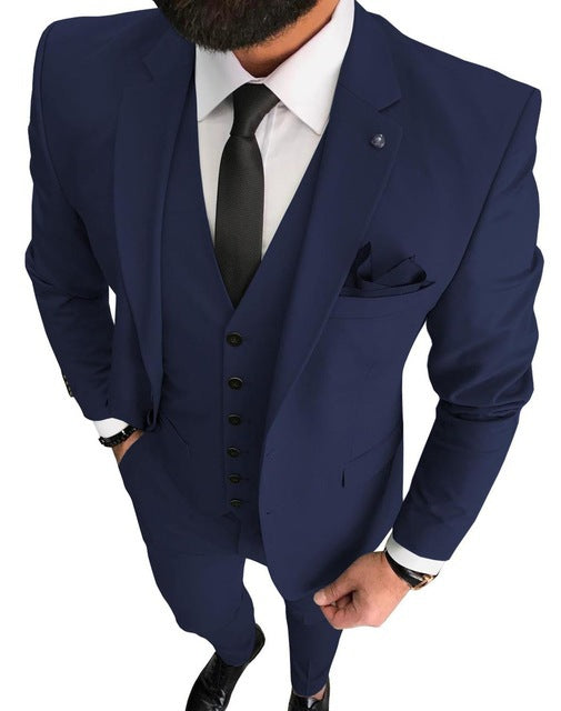 Business Casual Men's Three-piece Suit Suit