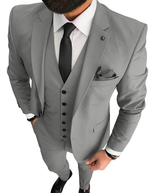 Business Casual Men's Three-piece Suit Suit