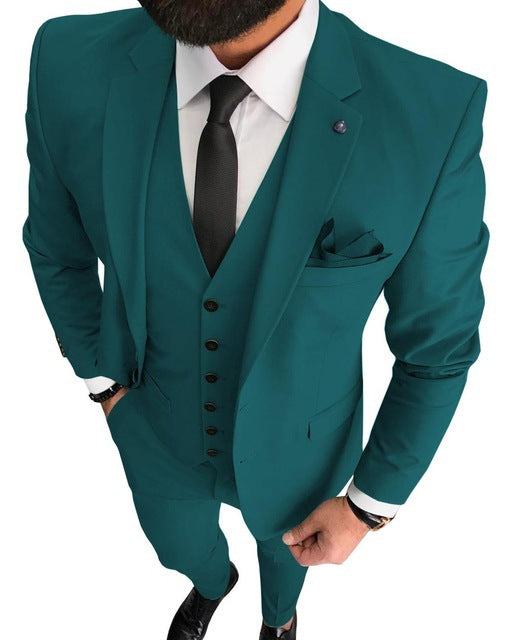 Business Casual Men's Three-piece Suit Suit
